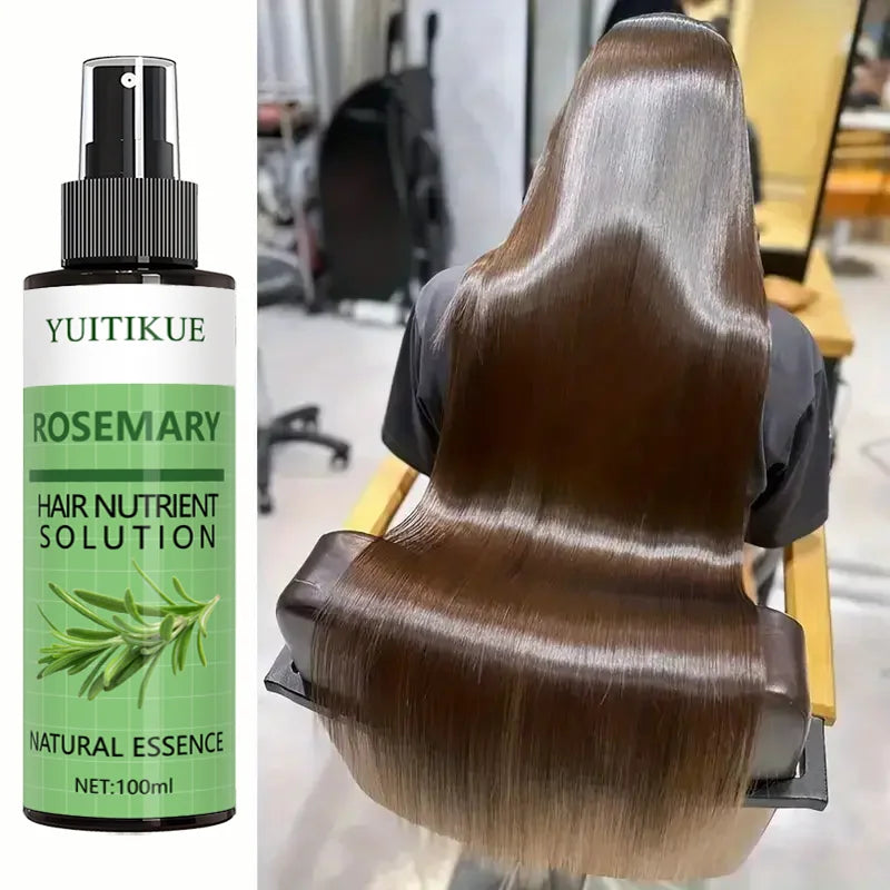 Rosemary spray essential oil promotes hair growth and strengthens hair with nourishing care for effective hair treatment.