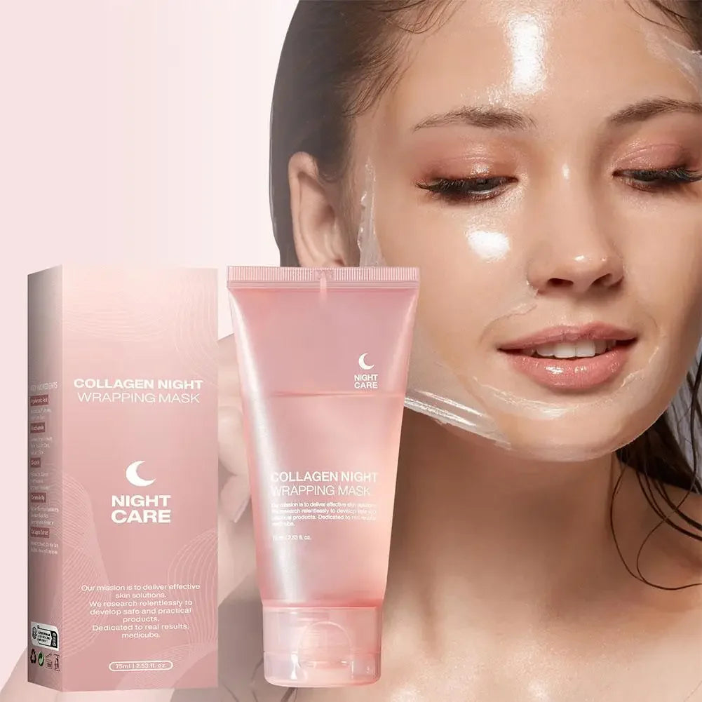 Collagen Peel Off Facial Mask Gently Cleansing Deeply Hydrating Moisturizing Face Mask Korean Skin Care Cream 75ml/100g