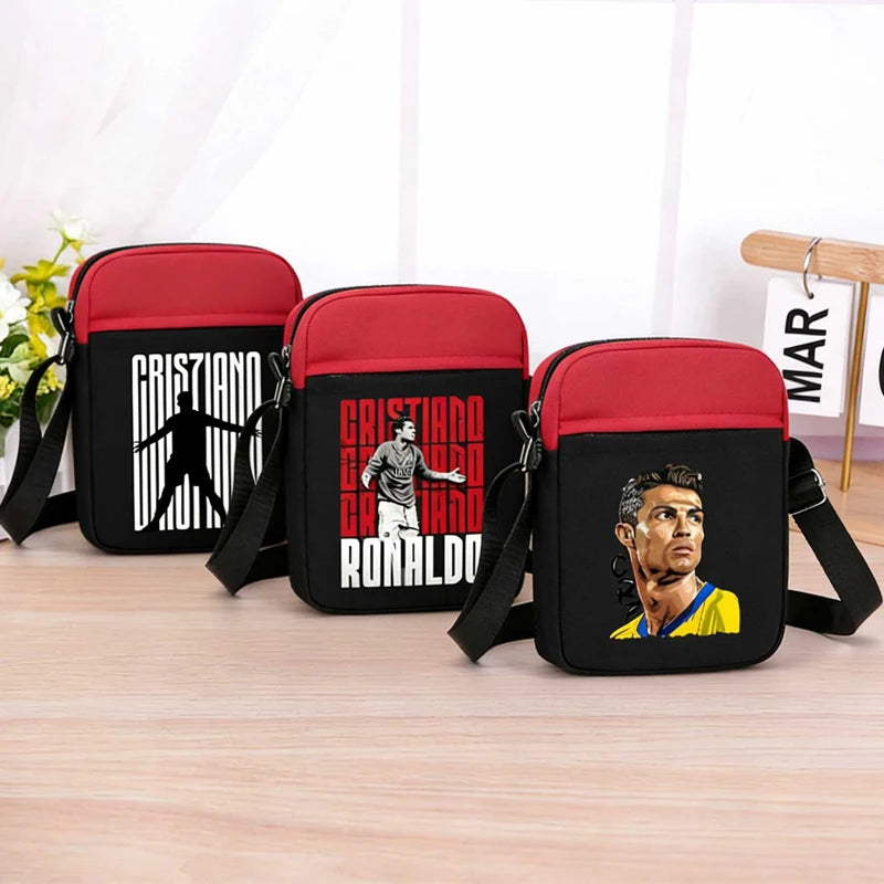 Football Star Ronaldos Shoulder Bag for Women Men Anime Crossbody Bag Boy Girl Canvas Messager Women Men Travel Sport Gift