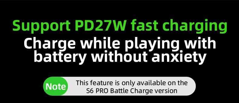 PIVA S6 Pro 13mm Virtual 7.1 Gaming Earphones Type-C 27W PD Fast Charge Built-in Sound Card App for Independent Tuning