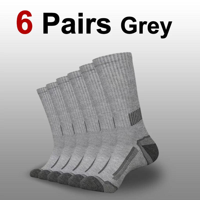 6/12 Pairs Men Mid Tube Casual Basketball Socks Soft Comfortable Breathable Odor Proof Sweat Absorbing All Season Sports Socks