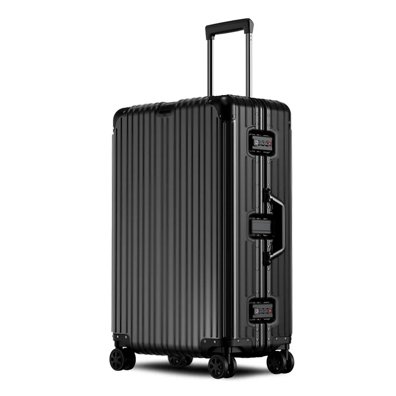 All Aluminum luggage 20/22/24/26/29 inch 100% Aluminium Magnesium Alloy Suitcase Password Trolley Case Cabin Travel Suitcases