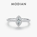 MODIAN Exquisite Luxury Marquise Cut CZ Ring 925 Sterling Silver Ring for Women Wedding Engagement Gift Fine Jewelry Accessories