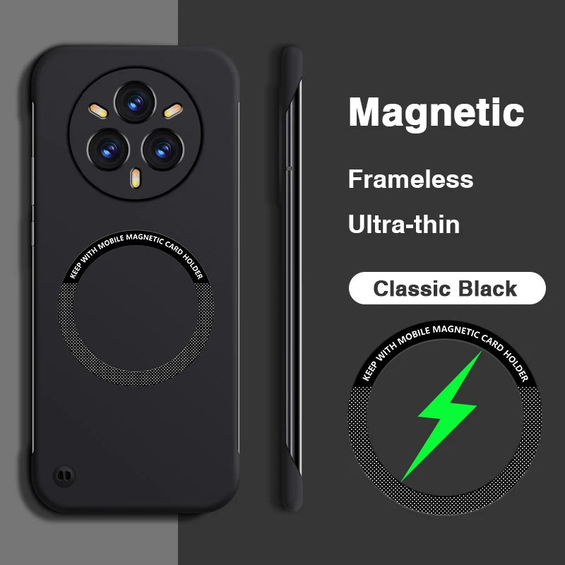 Candy Armor Hard Phone Case for OPPO Realme 14 Pro+ Pro Plus 5G Magnetic Wireless Charging Shock Proof Thin Frameless Back Cover