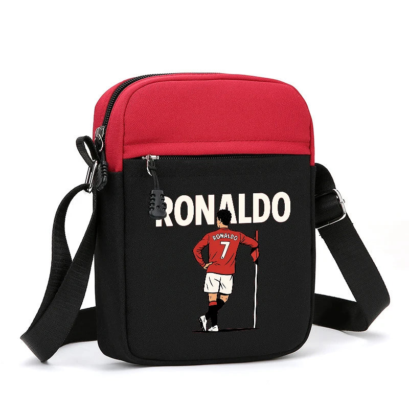 Football Star Ronaldos Shoulder Bag for Women Men Anime Crossbody Bag Boy Girl Canvas Messager Women Men Travel Sport Gift