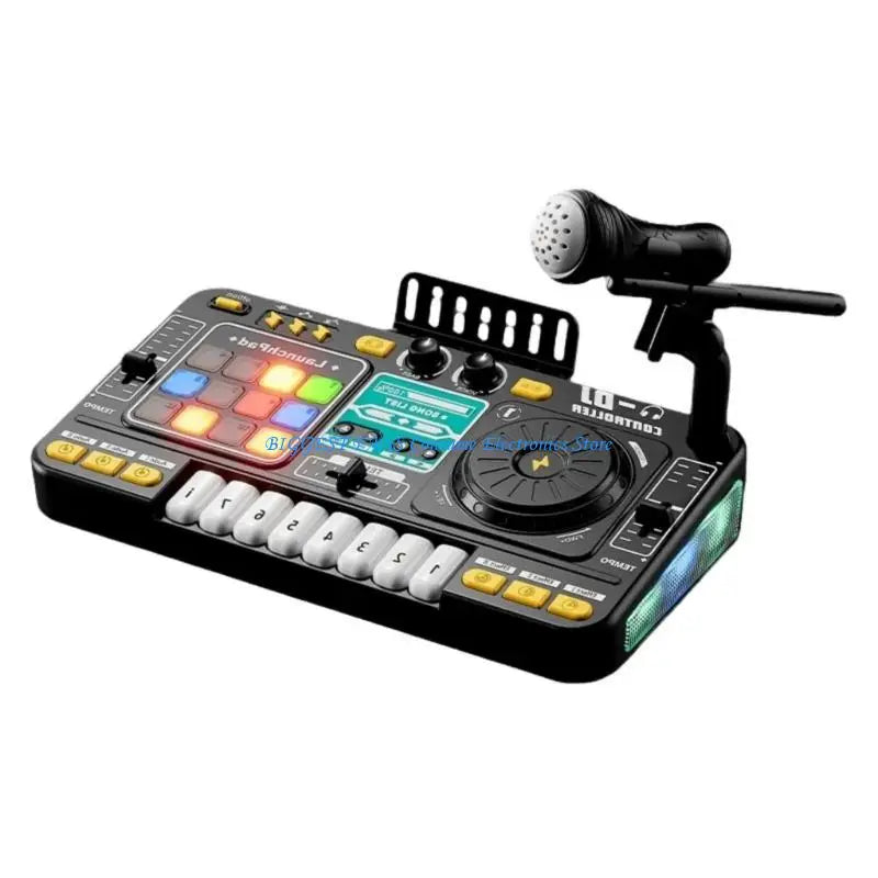 Childrens Educational DJ Mixing Station Interactives Soundboards Toy With Voice Recording And Beating Creation