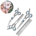 Safe and Precise Professional Pet Grooming Scissors with Round Head - Stainless Steel Dog Hair Shears for Effortless Trimming