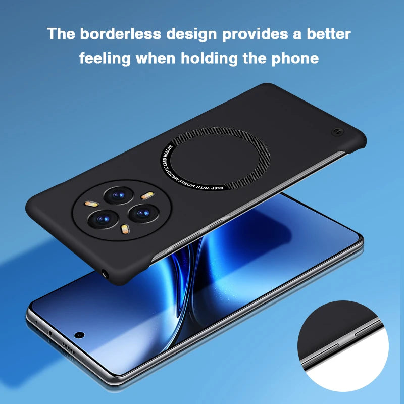 Candy Armor Hard Phone Case for OPPO Realme 14 Pro+ Pro Plus 5G Magnetic Wireless Charging Shock Proof Thin Frameless Back Cover