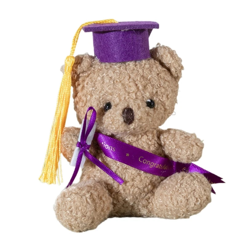 Plush Toy Stuffed Bear Graduate Student Souvenir Graduation Gift Bachelors Hat Graduation Hat Gift for Schools