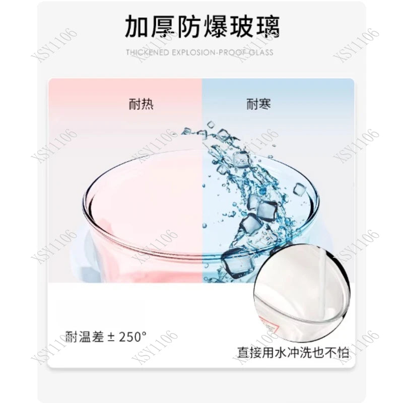 Transparent Air Fryer Oven - 12L Digital Halogen Convection Turbo Flavor Wave with Glass Bowl