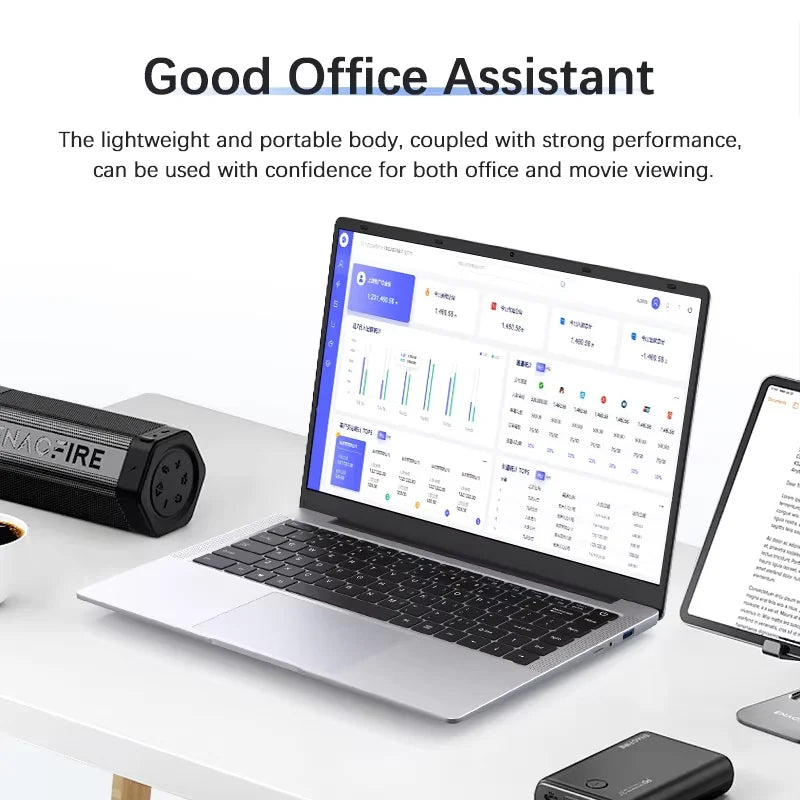2026 14.1 Inch Notebook Computer Intel A3950 Ultra Slim Laptop 12GB RAM 512GB 1TB 2TB SSD Windows 11 Portable PC 4K Office Study
