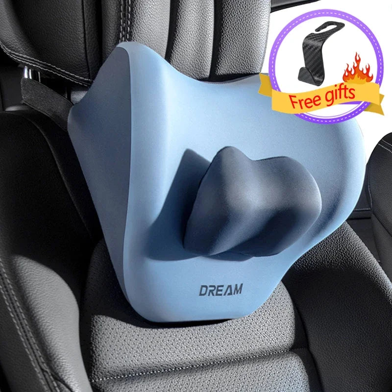 Car Seat Pillow Adjustable Neck Pillow Lumbar Support Pad Breathable Memory Foam Slow Rebound Pillow Universal Lumbar Cushion