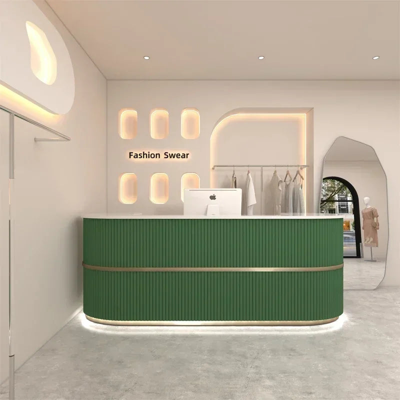 Luxury Reception Desks Study Shop Salon Executive Wooden Office Checkout Reception Desks Front Mesa De Escritorio Furniture