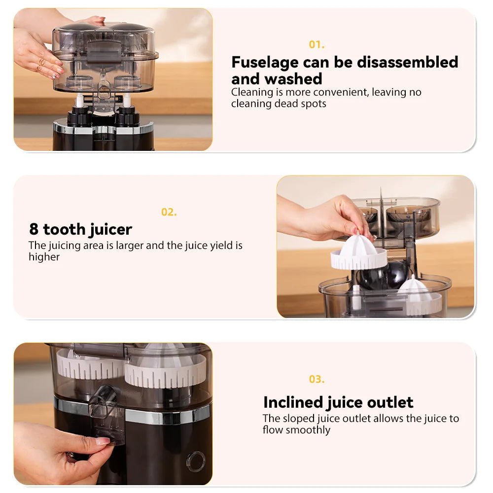 200W Brushless Double Cup Multifunction Fruit Mixers Juicers Electric Juicer Blender Fruit Juicer Cup Food Milkshake Juice Maker