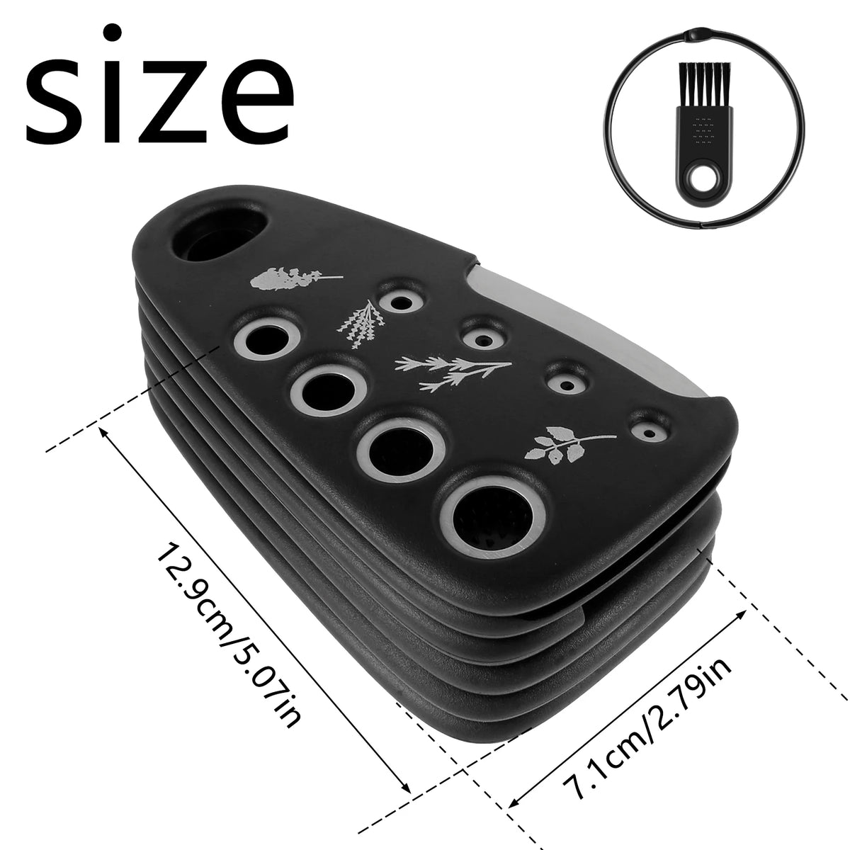 7 In 1 Kitchen Gadgets with Pizza Cutter Vegetable Peeler Bottle Opener Cheese Grater Herb Stripper Garlic Grinder and Brush