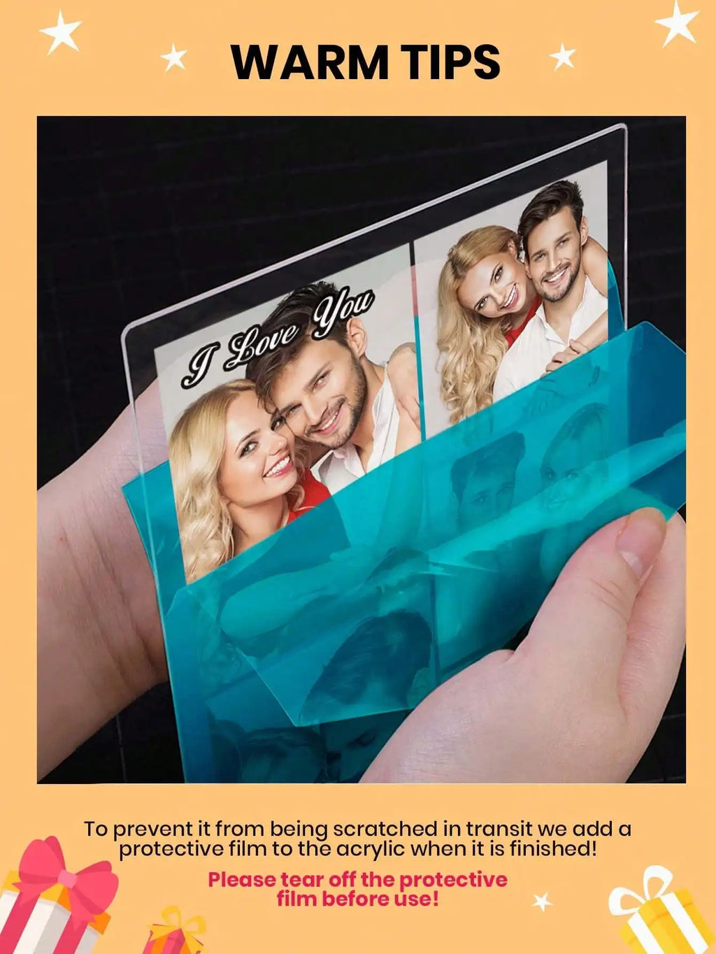 Custom Mother Father Day Acrylic Plaque Personalized Photo Text with Quote Gift for Mom Dad Grandma Grandpa Anniversary Birthday