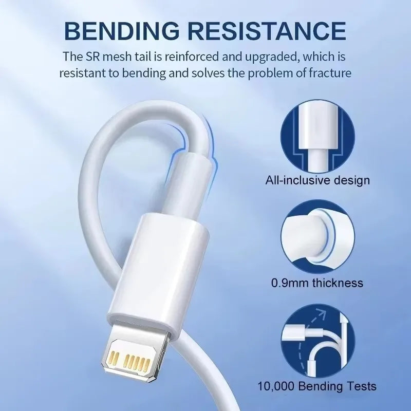 35W PD Fast USB-C Charger For iPhone 13 14 Pro Max 11 12 mini X XR XS Max 8 Plus Rapid Charging Phone Charger Cable 1m 1.5m 2m