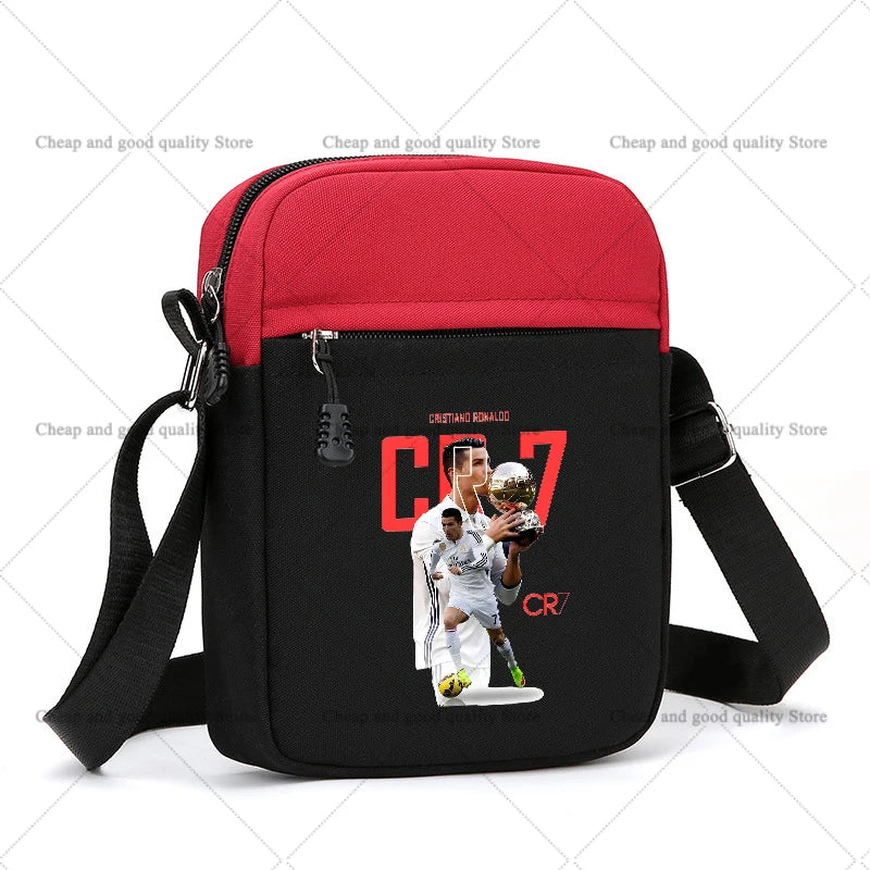 Football Star Ronaldos Shoulder Bag for Women Men Anime Crossbody Bag Boy Girl Canvas Messager Women Men Travel Sport Gift