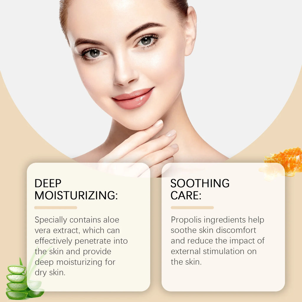 OUHOE Aloe Propolis Moisturizing Cream Soothing Nourishing Wrinkles Remover Hydrating Rejuvenating Brightening Skin Care Lotion