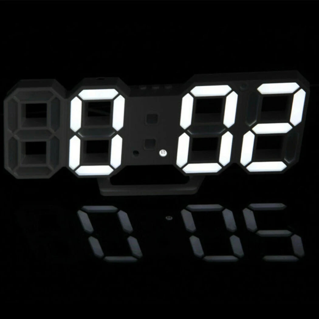 Home Wall Clocks 3D Modern Digital LED Wall Clock 24/12 Hour Display Timer Alarm Home USB  Alarm Clocks Decoration For Bedroom