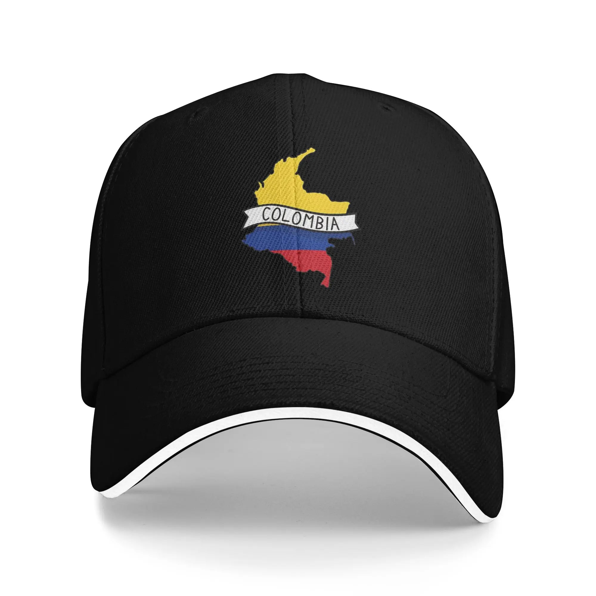Summer Casual Baseball Cap Colombia Flag Map Print Outdoor Gym Trucker Hat For Female Male Wholesale  Classic Snapback Cap