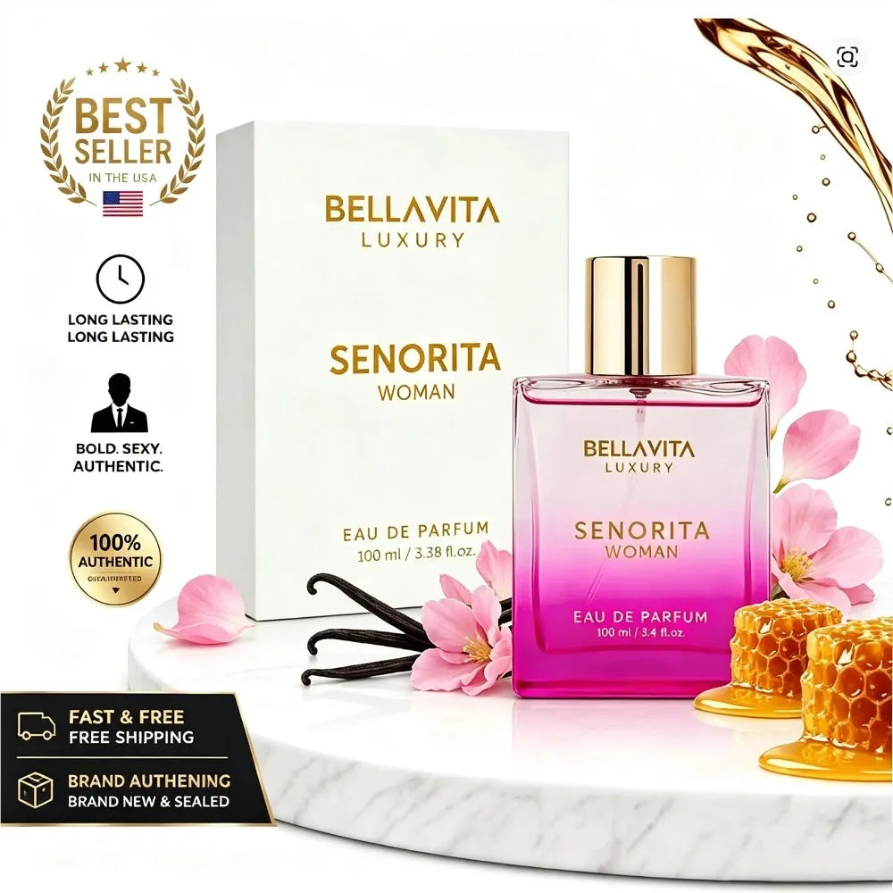 BellaVita Senorita Eau de Parfum for Women 100ml Long Lasting Floral Fruity Perfume Spray Elegant Feminine Fragrance Gift
