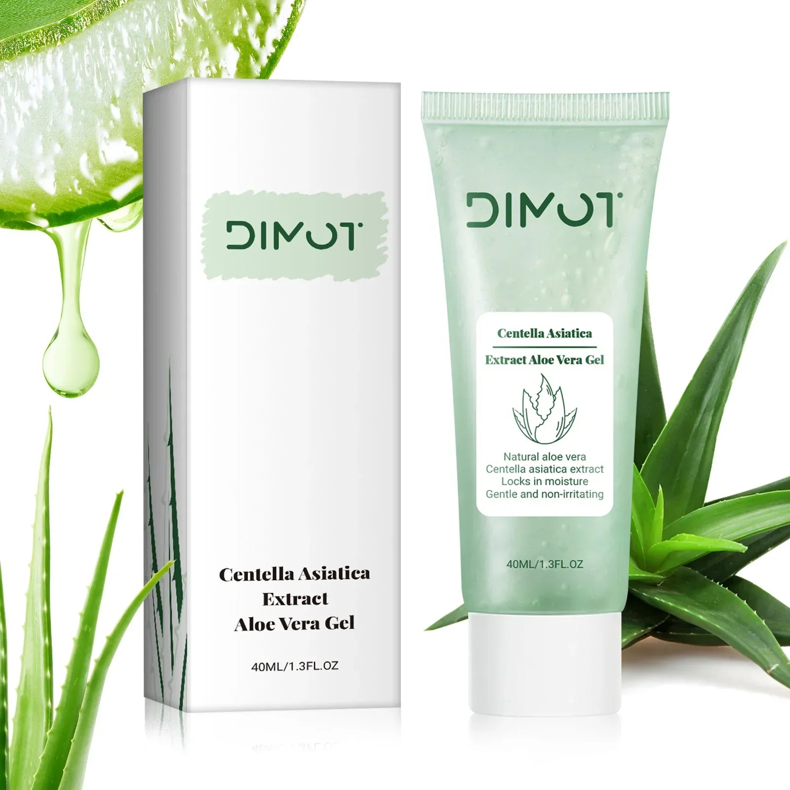 Centella Asiatica & Aloe Vera Gel 40ml Extract Aloe Vera Gel – Hydrate, Soothe