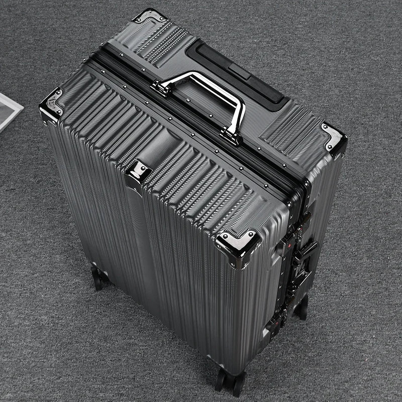 Suitcase Aluminum Frame New Luggage Men and Women Password trolley case Student Removable Wheel 20/28 inch Travel Suitcases