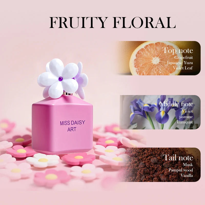 Daisy Eau De Toilette for Women - Classic Floral & Fruity Fragrance - Violet Leaf, Grapefruit & Vanilla - Long-lasting Fragrance