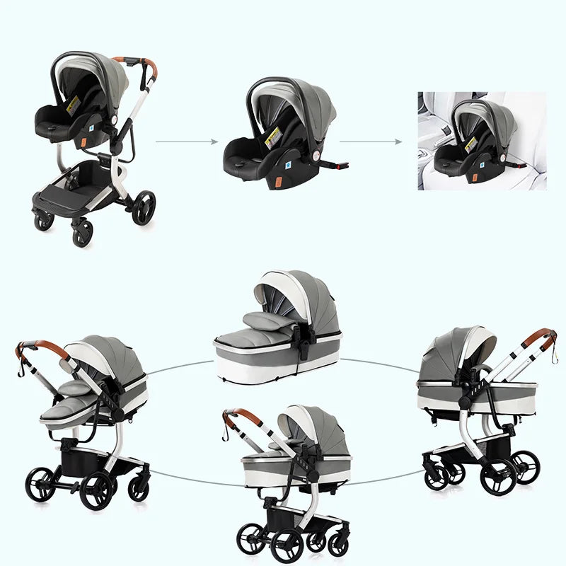Baby Stroller Lightweight Strollers Luxury Baby Cars Baby carriage Stroller 3 in 1 Newborn Mother Kids Stroller Folding Stroller
