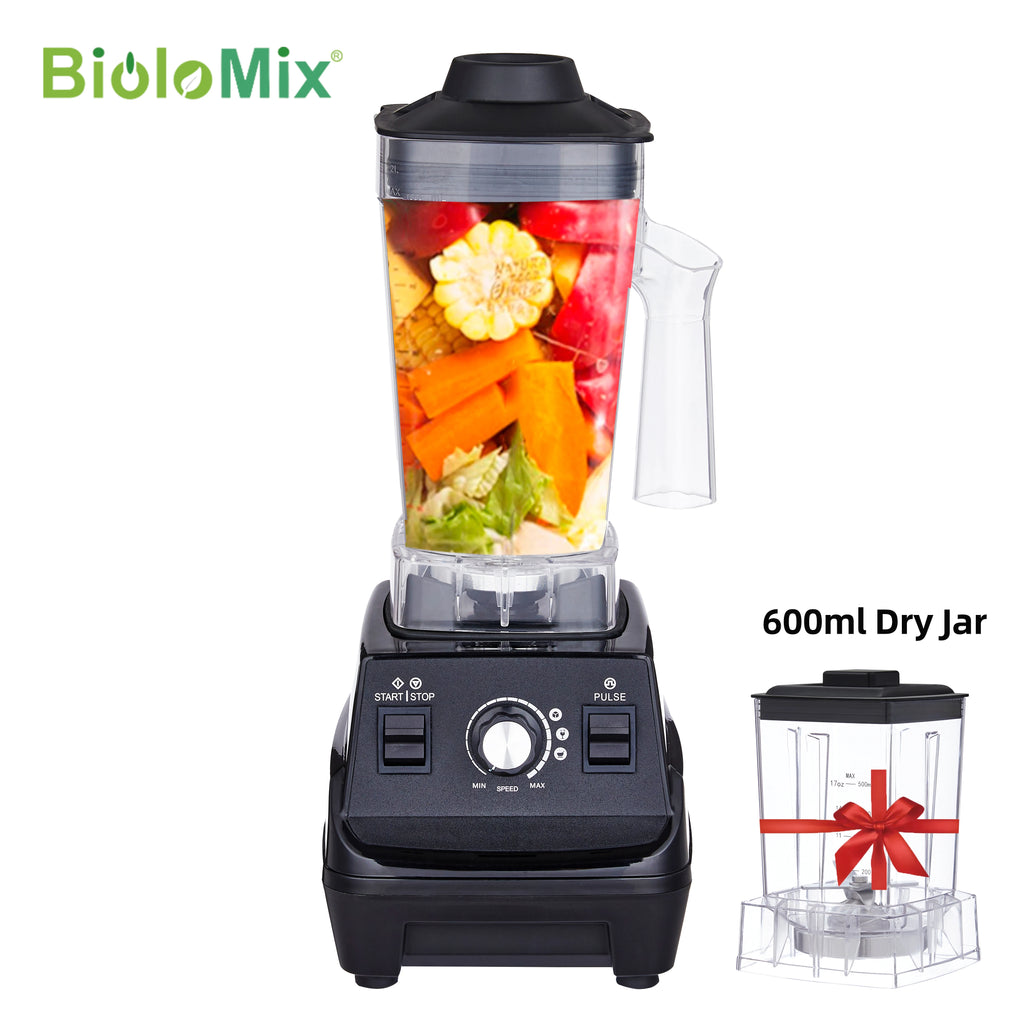 BioloMix Mini Pro Blender 1800W Motor 1.8L Main Jar 0.6L Portable Cup BPA Free Heavy Duty Juicer Smoothie Maker and Grinder