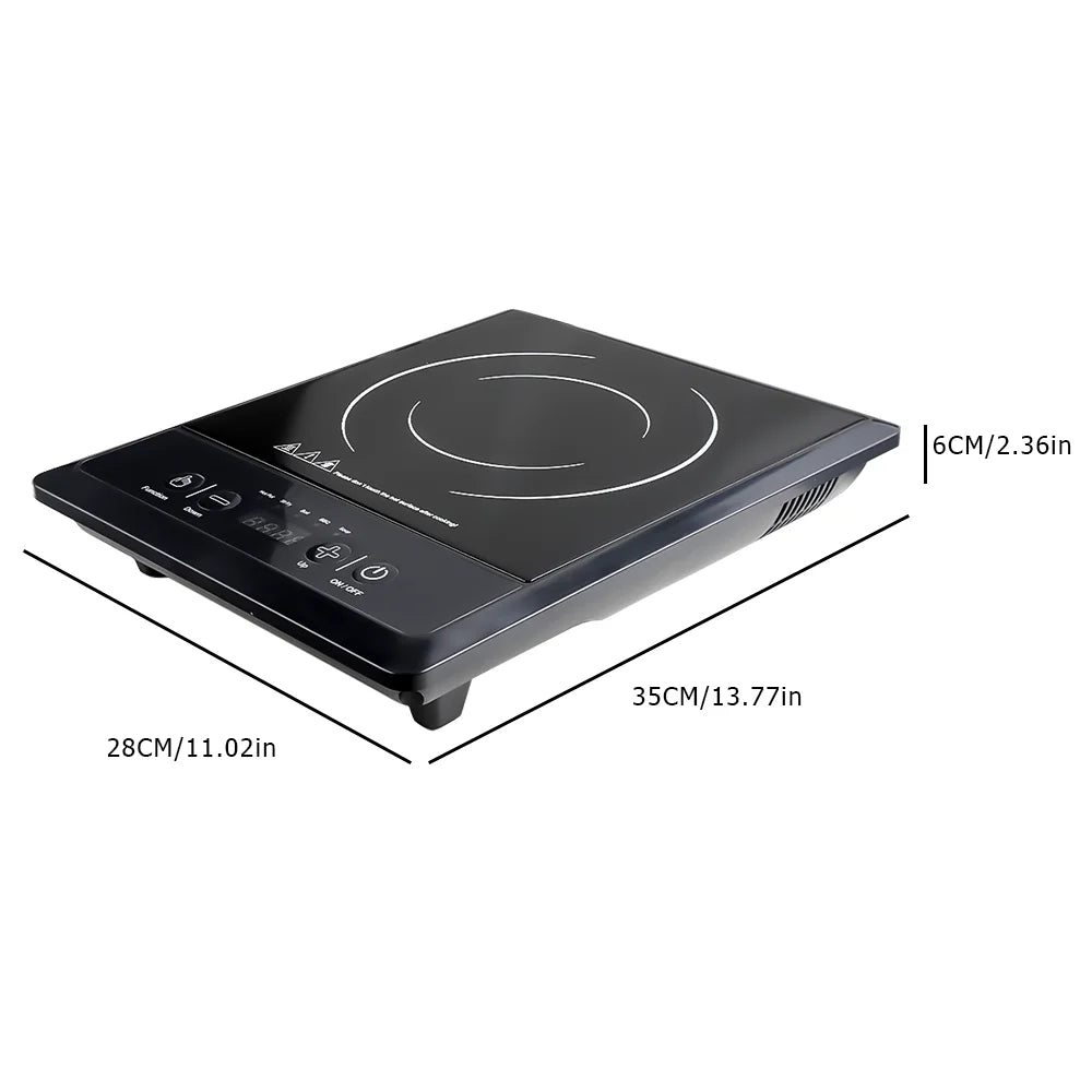 2200W Electric Induction portable Induction Cooktop English Keypad Panel With 5 preset programs with adjustable power settin