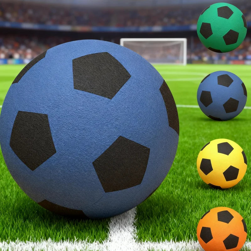 1 Pack Suitable for Home Use and Gentle Skill Development, Velvet-Like Surface, Durable Structure, Yellow Ultra-Quiet Pu Foam Practice Ball, Comes with a Net Bag, High Elasticity, Indoor Silent Soccer Basketball