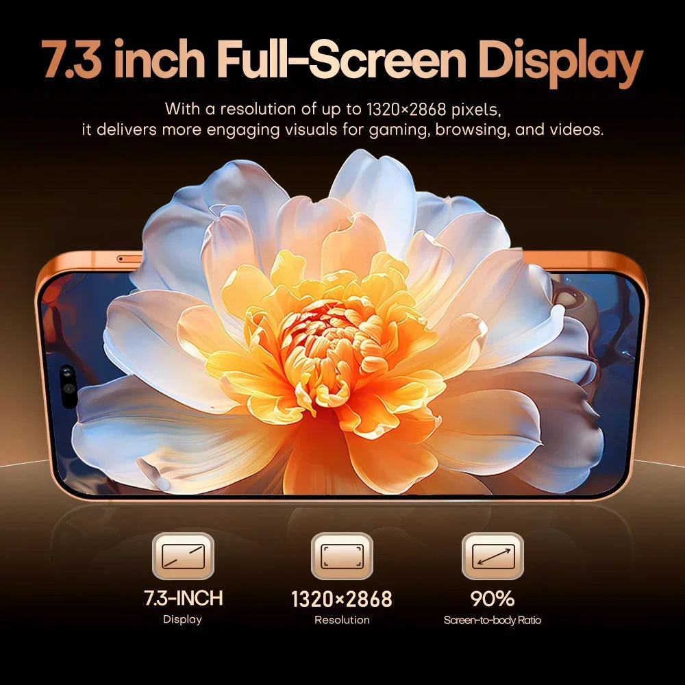 Brand New Mobile Phones For Ai 17 Pro Max Smartphone Android 5G 7.3HD 22G +2TB Dual Card Dual 8000mAh Cell Phone Unlocked