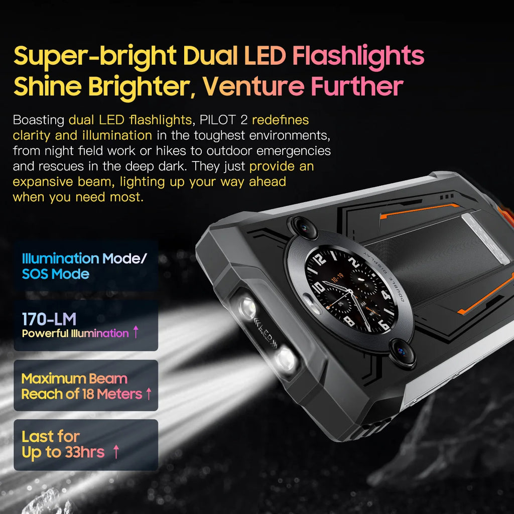 [World Premiere] OSCAL PILOT 2 Rugged Phone, 6.5-inch FHD+ Display, 8800mAh 45W,  Mobile phone Android 14, Dual LED Flashlights