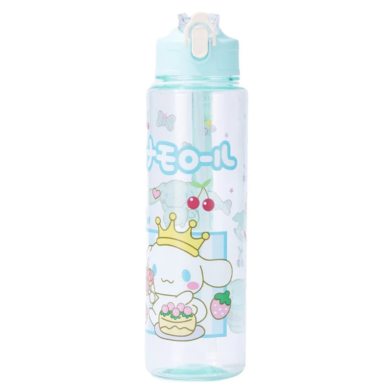 Pink Hello Kitty 800Ml Water Bottle Kuromi Melody Anime Design Large Capacity Pop-Up Straw Leakproof Outdoor Sport Gifts
