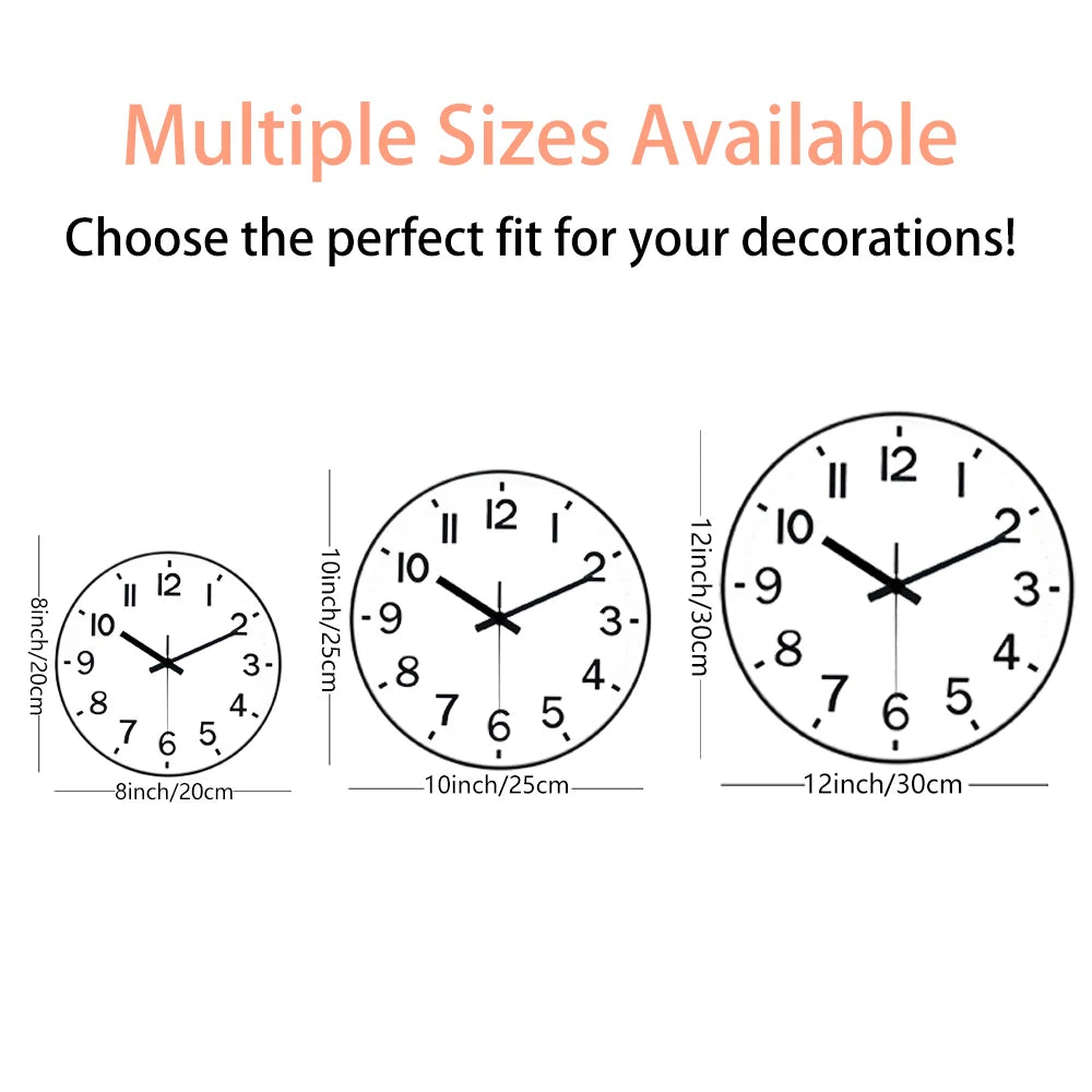Modern Wooden Wall Clock Minimalist Decor for Living Room Bedroom Non Ticking Clock Stylish Gift for Home Decor Enthusiasts