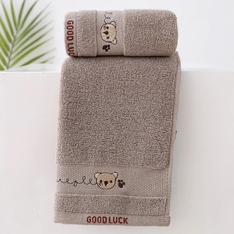 Bath Towel CottonFace Washcloth Cute Cartoon Baby Towels  Bear Hand Wipe Soft Children Towels Kids Newborn Bathing Handkerchief