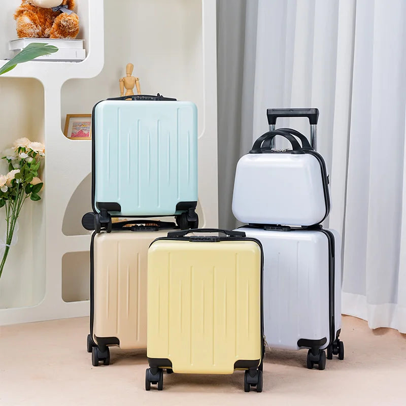 14-Inch Lightweight Mini Password Box Unisex Portable Luggage Set Carry-On Suitcase for Air Travel Check-In Bag 14 inch carrier