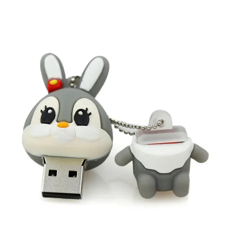 Cute Fairy Rabbit Usb Flash Drive for Phone Laptop 8GB 4GB Wedding Photography USB 32G Cartoon Stick Drive Cool Business Bidding