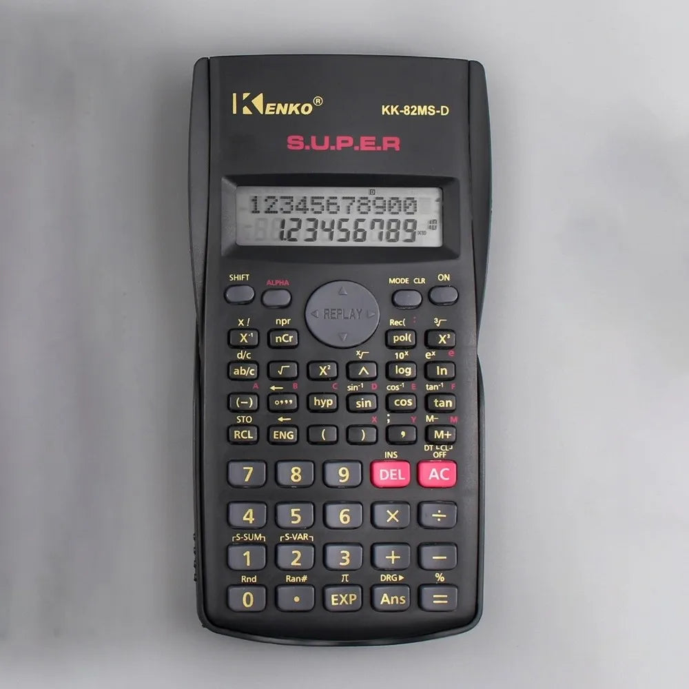 12 Digits Display Scientific Calculator 2-Line Screen Multifunctional 240 Functions Calculator Portable Simple Operation