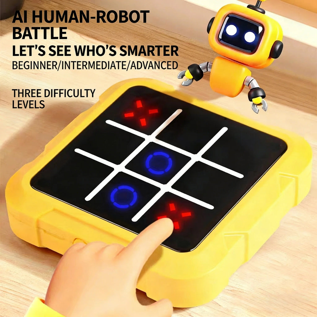 Portable Tic-Tac-Toe, Stress Relief & Educational Board Game, Multifunctional Electronic Game, Suitable for Adults and Kids