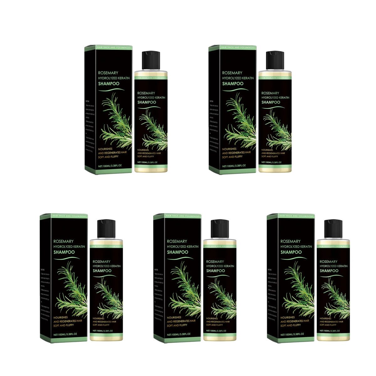 Rosemary Shampoo For Daily Scalp Cleaning Moisturizing Hair Deep Nourishment Natural Luster Smooth And Moisturizing Shampoo100ml
