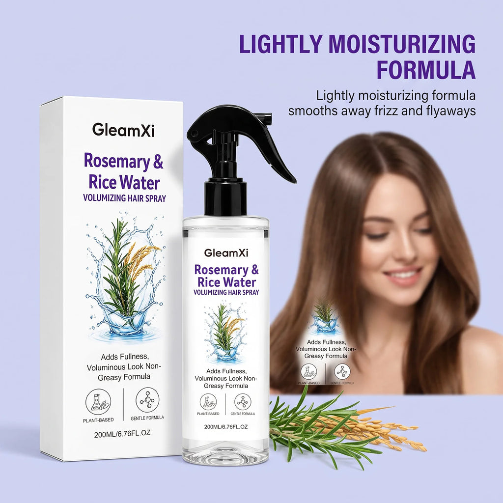 Rosemary Rice Water Hair Root Nourishing Spray Volumizing Smoothing Frizz Control Moisturizing Mist Hair Styling Finishing Spray