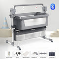 Electric Baby crib, cradle, and baby bed for newborns movable, rocking, smart, and portable crib with Mosquito Net Baby Cot