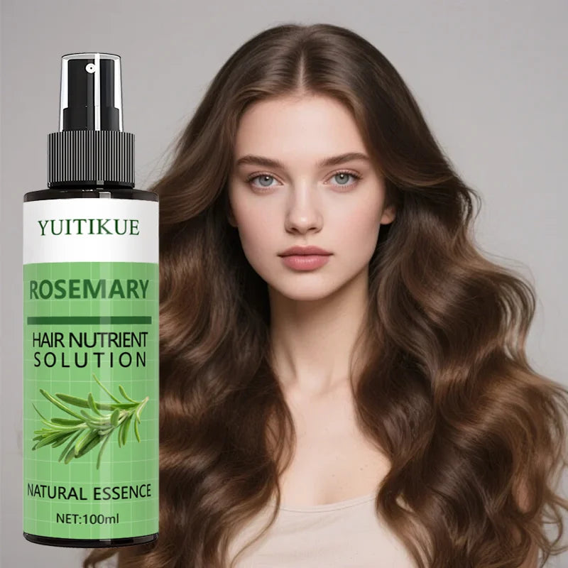 Rosemary spray essential oil promotes hair growth and strengthens hair with nourishing care for effective hair treatment.