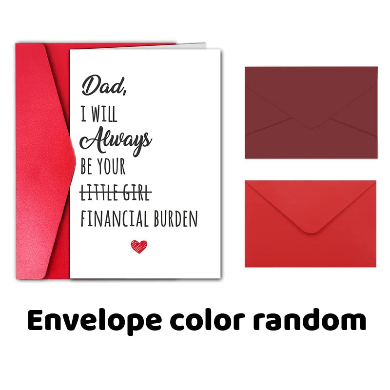 1 pc funny Father’s Day card with fun text Creative greeting card perfect gift for dad.