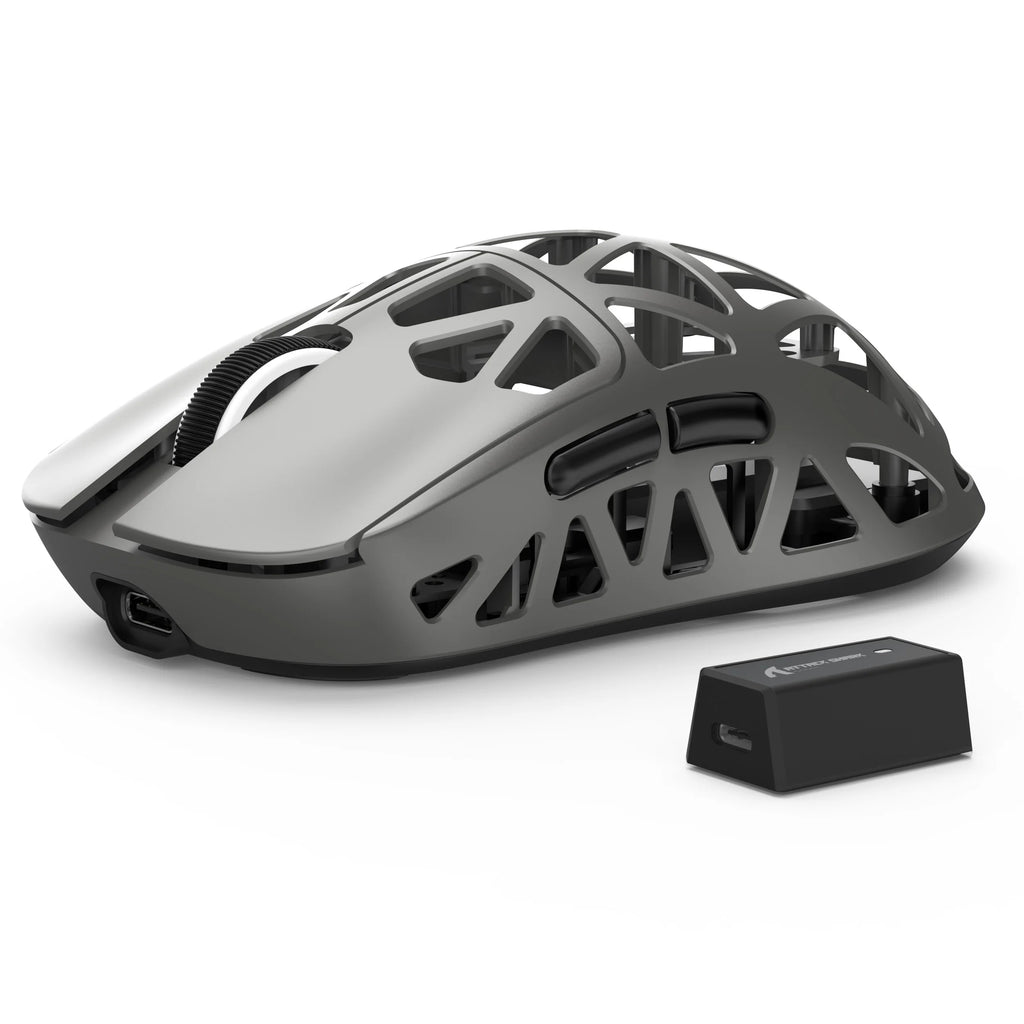 ATTACK SHARK R2 Magnesium Alloy PAW3950 Gaming Mouse, Tri-mode, 8000hz, 42000 DPI, 45g Ultralight, 100M Clicks Microswitches
