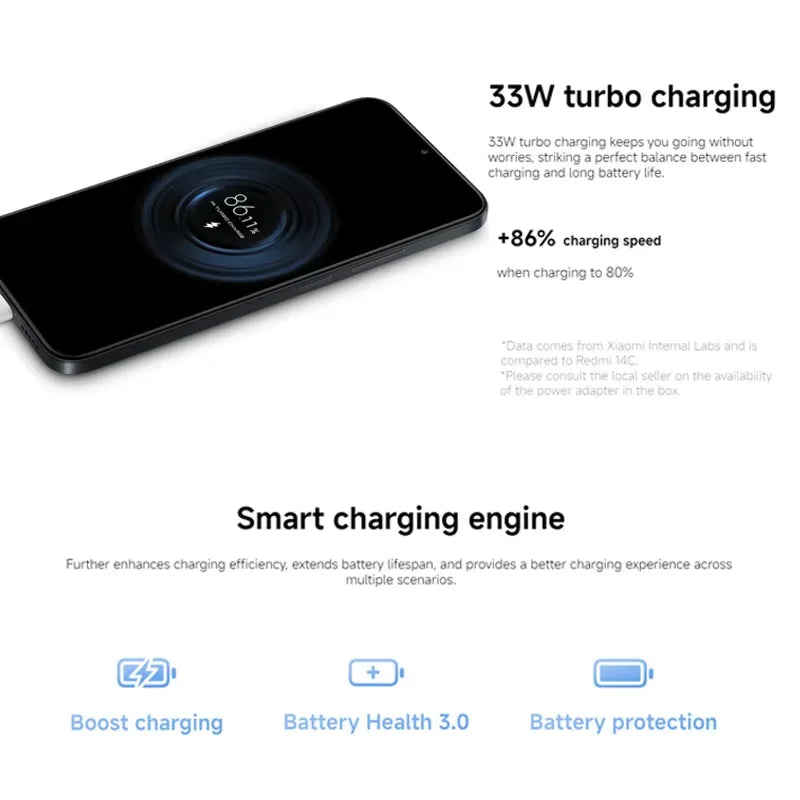 Global Version Xiaomi Redmi 15C Smartphone 6000mAh (typ) Large Battery 33W Charging 50MP AI Dual Camera 6.9" 120Hz Display