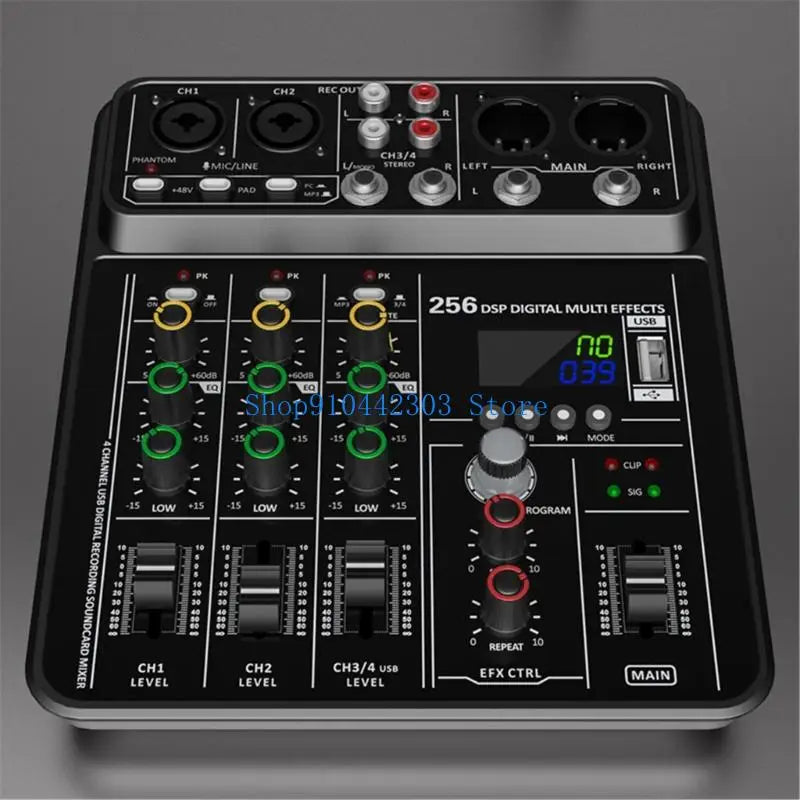 L4MD Advanced 4Channel Audios Mixer Audios Consoles USB Playbacks for Concerts